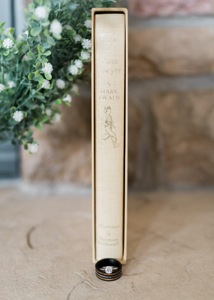 Chateau at Fox Meadows Wedding ring and book