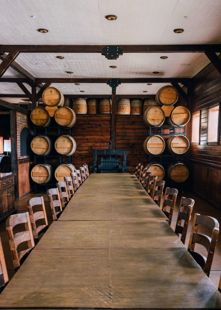 Wine Room at Crooked Willow Farms wedding venue